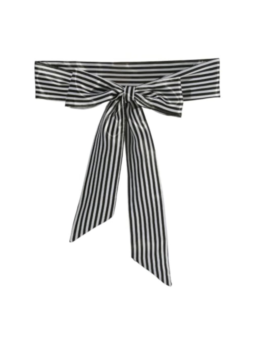 Striped Satin Polyester Skinny Scarf Belt Long Thin Waist Tie Hair Accessory